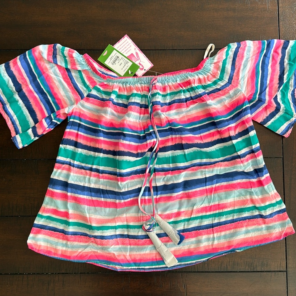 Lilly Pulitzer off shoulder Sain top XS NWT